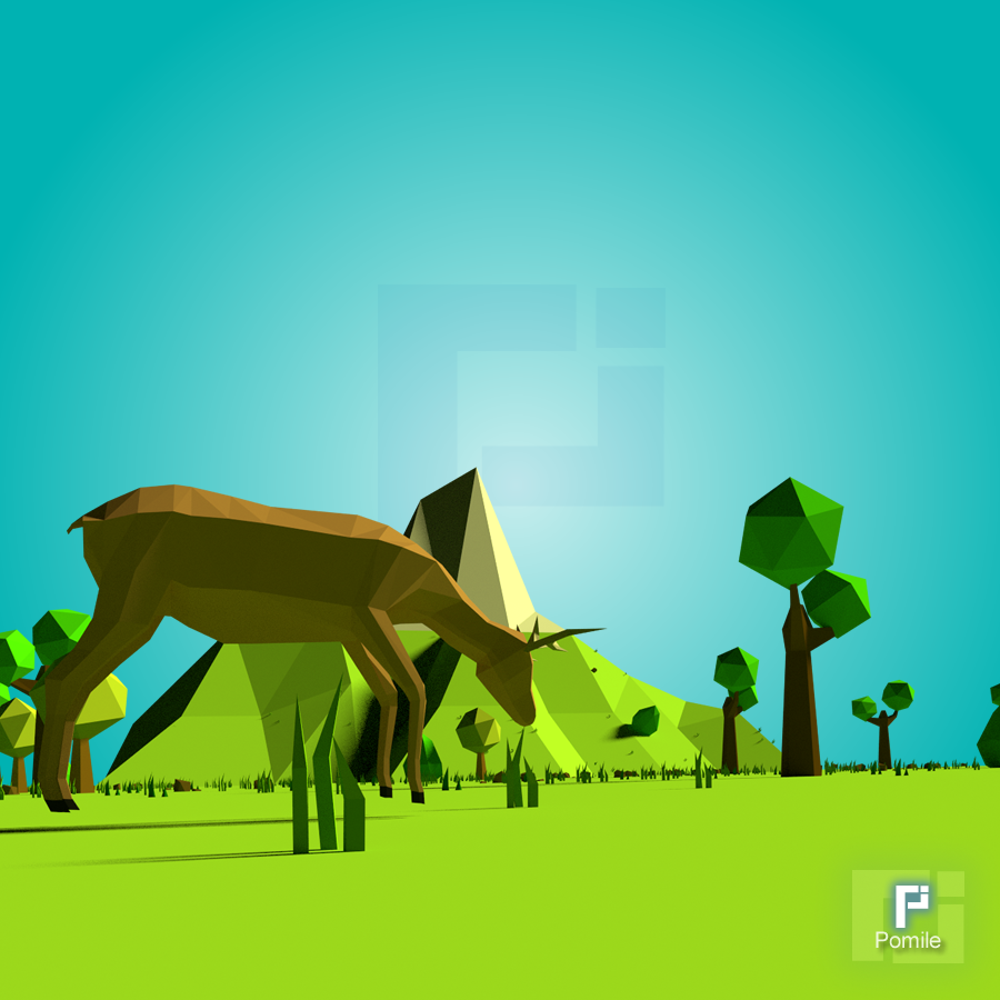 Deer Low Poly (rigged) | OpenGameArt.org
